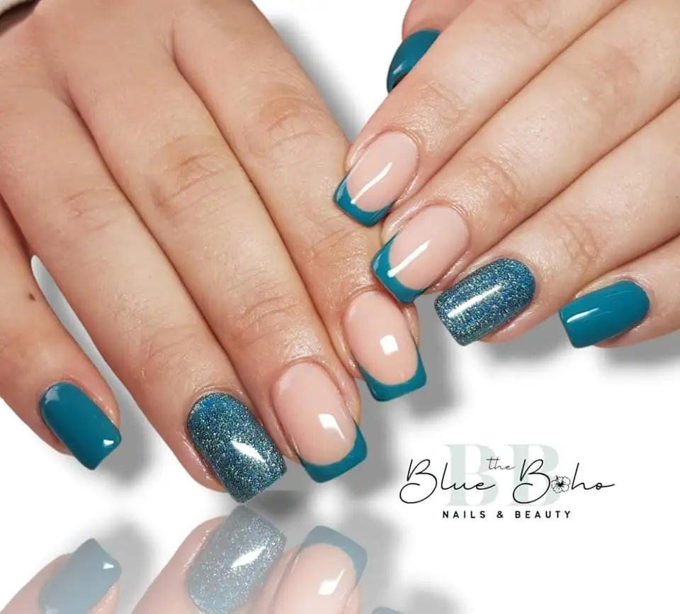 The Blue Boho Turquoise Nail Design